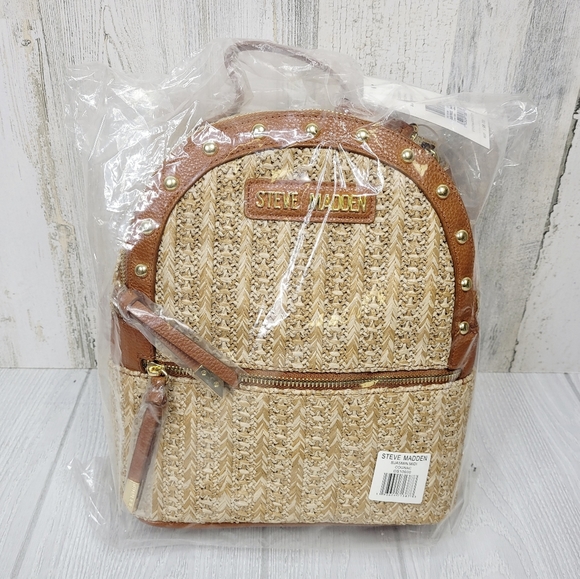 Steve Madden BJasmin Faux Leather Trim Backpack - Picture 3 of 8